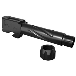 Rival Arms Barrel for Glock 26 Models 9mm Luger Fluted/Threaded 1/2x28 416R Stainless Steel PVD Coating Black Finish