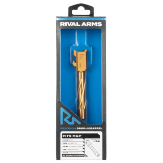 Rival Arms Barrel for S&W M&P 1.0 Full Size Models 9mm Luger Fluted/Non-Threaded 416R Stainless Steel PVD Coating Bronze Finish