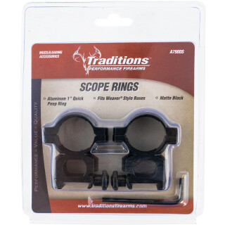 Traditions 1" Weaver Quick Peep See-Thru Scope Rings