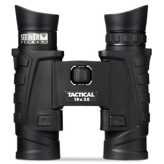 Steiner T1028 10X 28mm Compact Tactical Binoculars Roof Prism Black Rubber Armor 2004