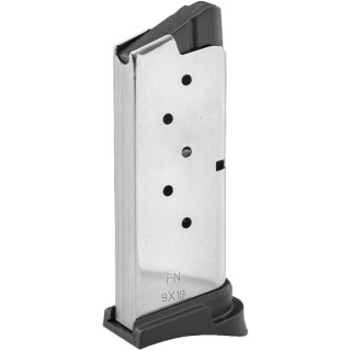 FN-USA Magazine For FN 503 9MM 6 Rounds Stainless Steel Polymer Black