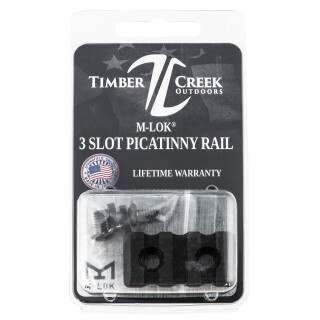 Timber Creek Outdoors M-LOK 3 Slot Picatinny Rail Black Anodized M 3S PR BL