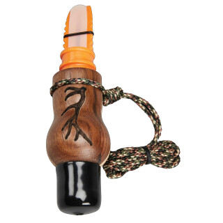 Hunter Specialties Wayne Carlton's Calls Whispering Cow Call Elk Cow Natural Walnut/Maple Mouth Call