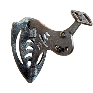 Skull Hooker Bone Bracket Small to Medium Trophy Skull Cap Wall Mount Adjustable Steel Black BBASSYBLK