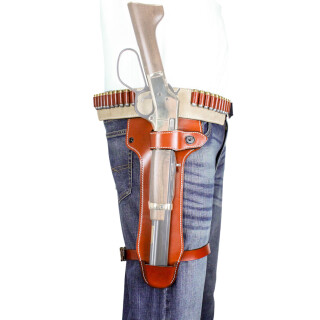 DeSantis Mare's Leg Belt Holster Fits Mare's Leg in .22LR/.22 Mag Ambidextrous Leather Tan