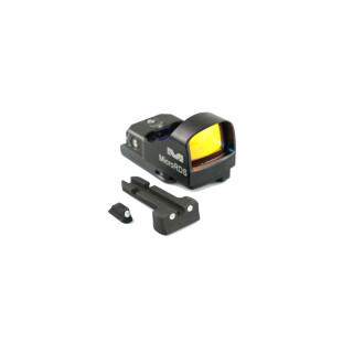 Meprolight MicroRDS Red Dot Micro Sight With Sig Sauer P226 Quick Detach Adapter and Backup Sights Black ML880502