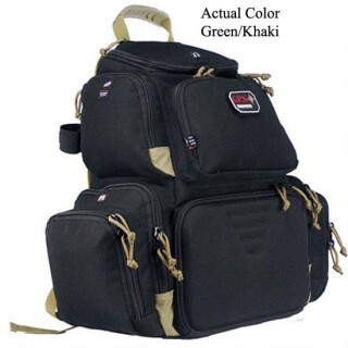 G Outdoors G.P.S. Handgunner Backpack Free Standing Waterproof Pull Out Cover Green/Khaki