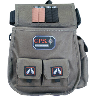 G Outdoors GPS Tactical Deluxe Double Shell Pouch Shotgun Ammo Carrier with Belt Polyester Olive