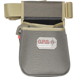 G Outdoors GPS Tactical Deluxe Double Shell Pouch Shotgun Ammo Carrier with Belt Polyester Rifle Green