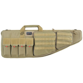 G-Outdoors G.P.S. Tactical Rifle Case 35" With External Handgun Case 1000 Denier Heavy Duty Material DuPoint Teflon Coated Tan Finish