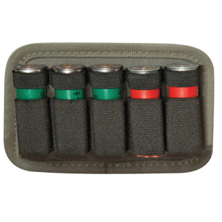 G-Outdoors GPS 12 Gauge Shotshell Holder Hook and Loop Attachment Holds 5 Shells Nylon OD Green