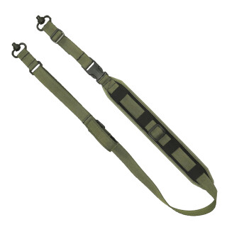 GrovTec QS 2-Point Sentinel Sling With Heavy Duty Push Button QD Swivels OD Green