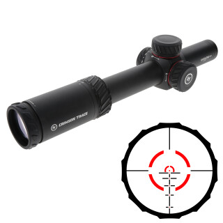 Crimson Trace HardLine Pro 1-6x24 Riflescope Illuminated CT Custom Competition Reticle 30mm Tube Second Focal Plane 1/4 MOA Adjustments Aluminum Matte Black