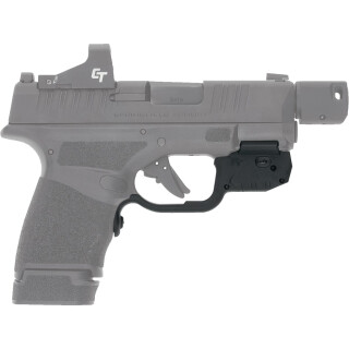 Crimson Trace Laserguard Springfield Hellcat Red Laser 1/3N Lithium Battery Polymer Black