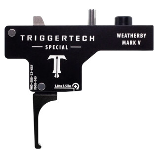 TriggerTech Weatherby Mark V Special Adjustable Single-Stage Drop-In Flat Trigger 1.0 lb to 3.5 lbs Black PVD Finish