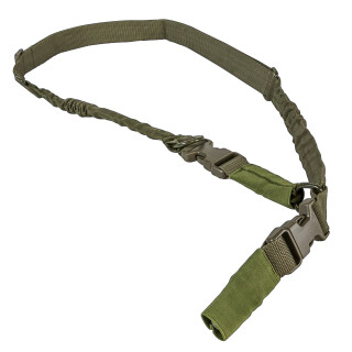 NCStar VISM Sling 1.25" 55"-72" Adjustable Bungee Nylon Strap w/Elastic Shock-Cord 2 or 1 Point Sling Green