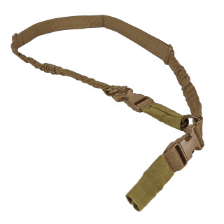 NCStar VISM Sling 1.25" 55"-72" Adjustable Bungee Nylon Strap w/Elastic Shock-Cord 2 or 1 Point Sling Tan