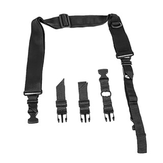 NCStar VISM Sling Extra Wide Adjustable 2 Point Bungee Sling Nylon Black