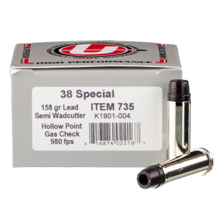 Underwood Ammo .38 Special Ammunition 20 Rounds SWCHP 158 Grain