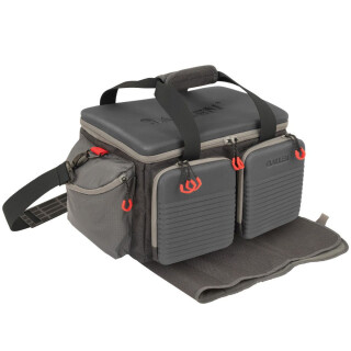 Allen Company Competitor Premium Molded Lockable Range Bag with Internal Tote and Fold-Up Gun Mat Gray