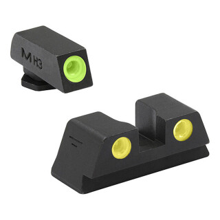 Meprolight Tru-Dot Fixed Night Sights for Glock 42/43 Green/Yellow Steel