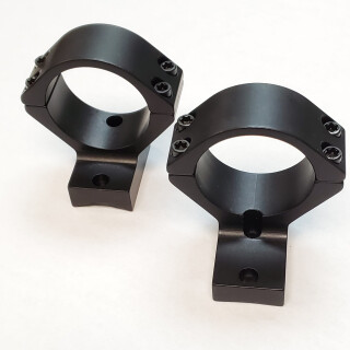 Talley Manufacturing Lightweight Alloy Scope Mounts 30mm Tube Medium Height Extended fits Howa 1500 Mini and Weatherby Vanguard Aluminum Matte Black Finish