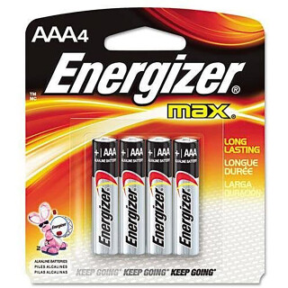 Energizer Max AAA Alkaline Batteries 4 Pack