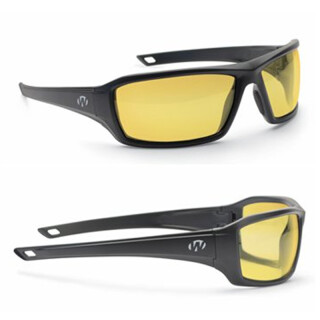 Walker's IKON Forge Full Frame Shooting Glasses Black Frame Amber Lens
