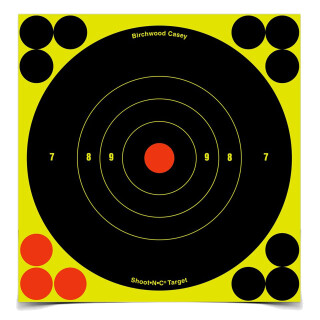 Birchwood Casey Shoot-N-C 12" Bulls Eye Self-adhesive Reactive Targets 25 count