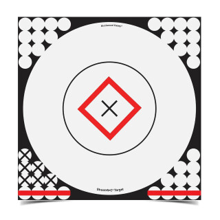 Birchwood Casey Shoot-N-C 17.25 Inch Open-Sight Target Self-adhesive Reactive Paper Target Indoor/Outdoor Repair Pasters 5 Pack