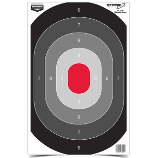 Birchwood Casey Eze-Scorer 23 X 35 Silhouette Oval Red, Gray and Black 100 Pack