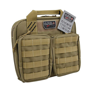 G Outdoors GPS Tactical Double +2 Pistol Case Tan