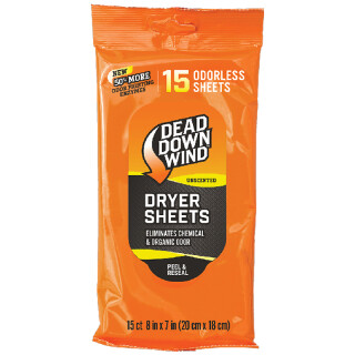 Dead Down Wind Dryer Sheets Unscented 15 Count