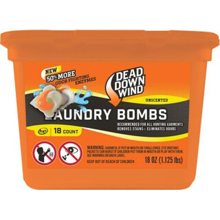 Dead Down Wind Laundry Bomb Scent Elimination Laundry Detergent Packs 18 Count