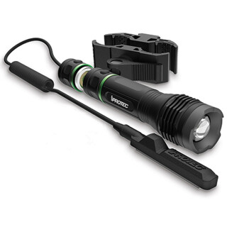 iPROTEC LG250 Green Light 250 Lumen Light 3 AAA Batteries fits Most Long Guns Barrel Mount Aluminum Black