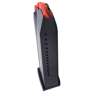 HK P30/VP9 Magazine 9mm Luger 17 Rounds Red Follower Alloy Matte Black