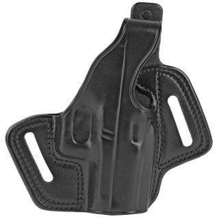 Galco Fletch High Ride Belt Holster with Retention Strap Fits Glock 43/43X with or without Red Dot Right Hand Leather Black