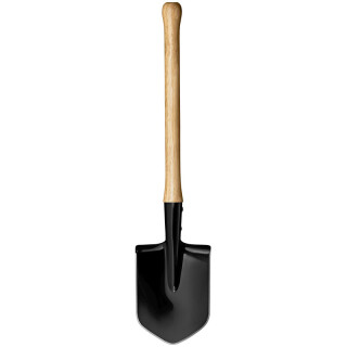 Cold Steel Spetsnaz Special Forces Trench Shovel Carbon Steel Natural Wood Handle Black