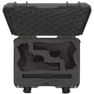 Nanuk 910 Waterproof and Airline Approved Hard Case Double Pistol