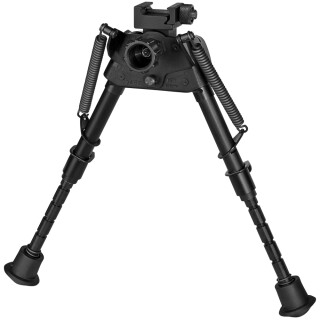 Harris Bipods S-BRMP Bipod 6" to 9" Extendable Quick Deploy Spring Loaded Notched Legs Picatinny Rail Mountable Swivel Anodized Finish Black