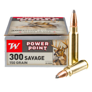 Winchester Power-Point .300 Savage Ammunition 20 Rounds JSP 150 Grain