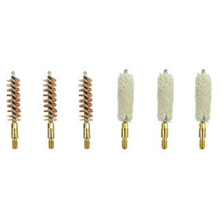 KleenBore 6pc Handgun Brush & Mop Set 9mm/.357/.38