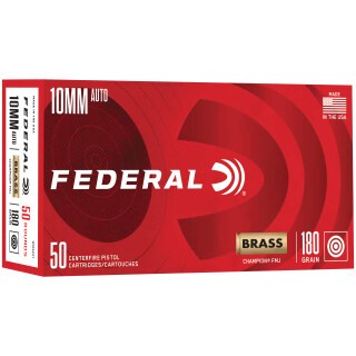 Federal Champion 10mm Auto Ammunition 50 Rounds FMJ 180 Grain