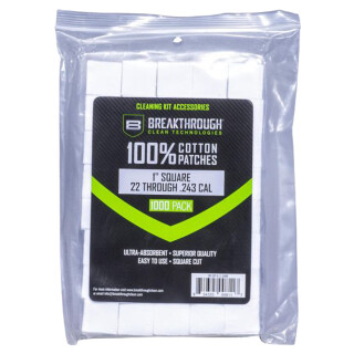Breakthrough Clean Technologies Cotton Patches .22 - .243 Cal. 1000 Patches