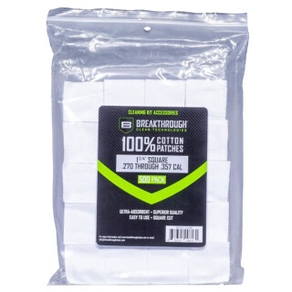 Breakthrough Clean Technologies Cotton Patches .270 - .357 Cal. 500 Patches