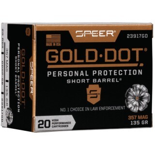 Speer Gold Dot Short Barrel .357 Magnum Ammunition 200 Rounds JHP 135 Grains