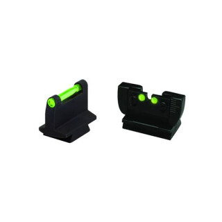 HiViz Front Rear Sight Set For Ruger 10/22 Green Fiber Steel Black RG1001