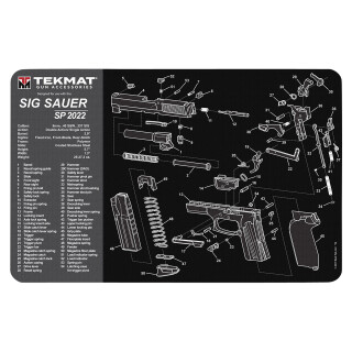 TekMat Gun Accessories SIG Sauer SP2022 Schematic 11"x17" Gun Cleaning Mat Black