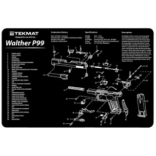 TekMat Gun Cleaning Mat for Walther P99