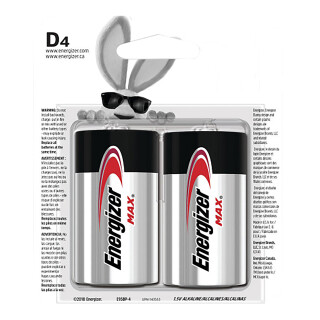 Energizer MAX D-Cell Alkaline Battery 12 Packages of 4 Batteries